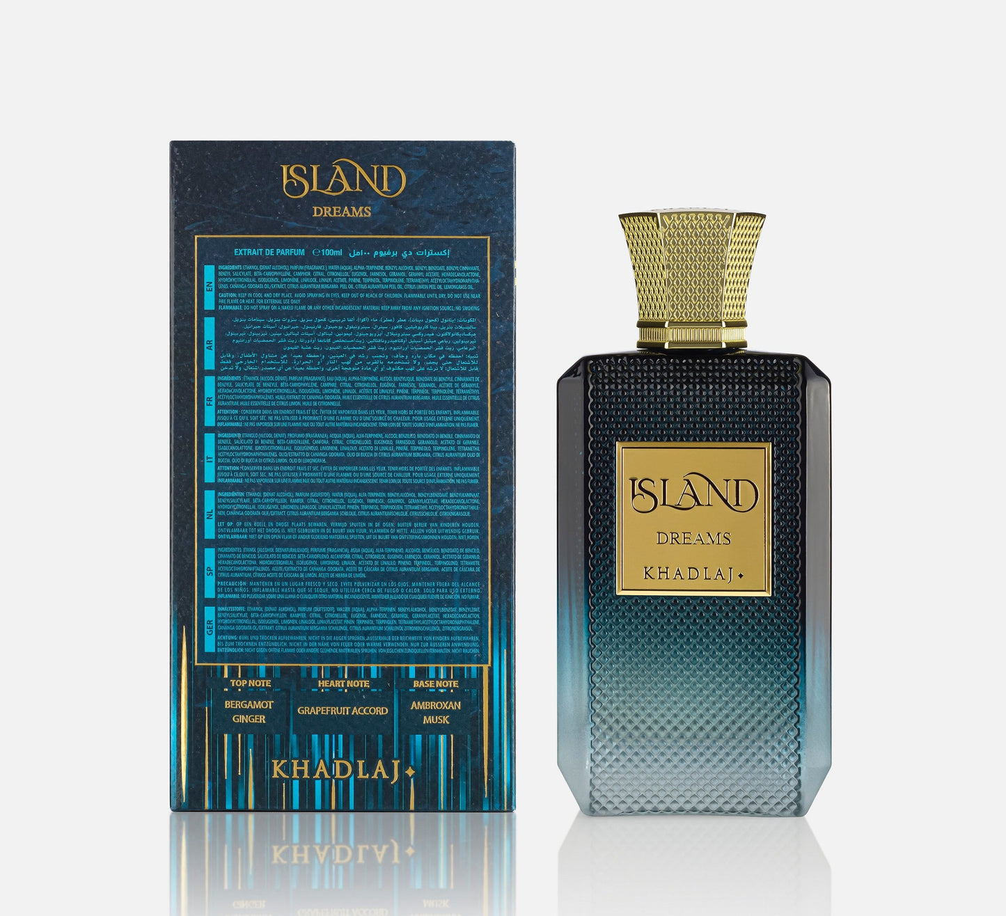 Island Dreams Extrait de Parfum – Khadlaj | Bergamote, Pamplemousse & Ambroxan | Parfum Hommes