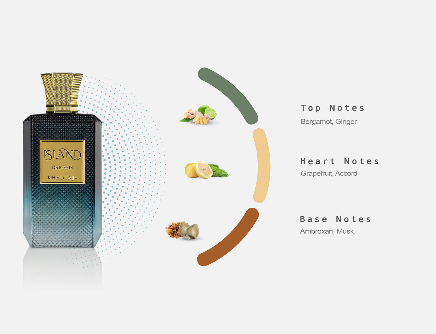 Island Dreams Extrait de Parfum – Khadlaj | Bergamote, Pamplemousse & Ambroxan | Parfum Hommes