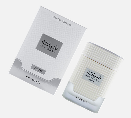 Shiyaaka Snow EDP – Khadlaj | Mandarine, Néroli & Vétiver | Parfum Homme Édition Spéciale